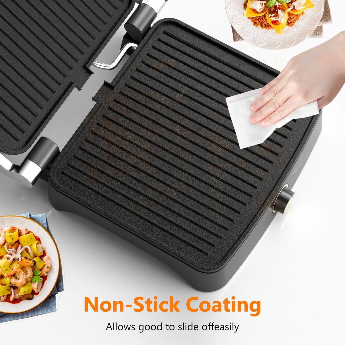 CACHOO Panini Press Grill Indoor Sandwich Maker Nonstick