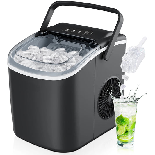 SIMALIFE IM 06 Countertop Ice Maker Self-Cleaning Portable Ice Maker with Ice Scoop and Basket Ice Machine with Bullet Ice
