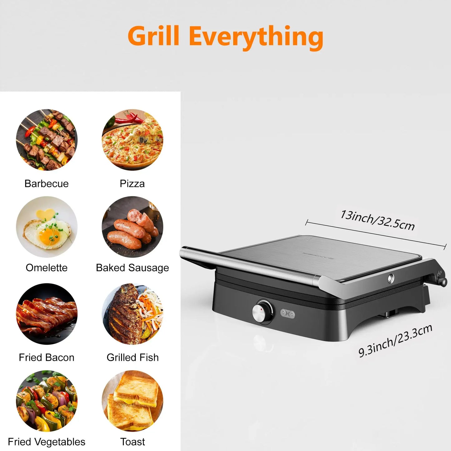CACHOO Panini Press Grill Indoor Sandwich Maker Nonstick