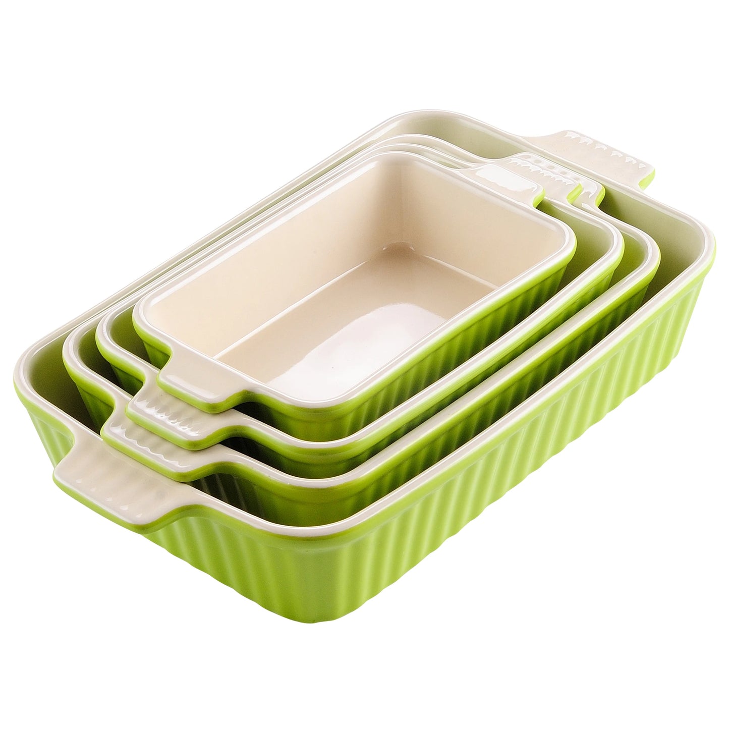 MALACASA Ceramic Baking Dish Set Oven Safe Casserole