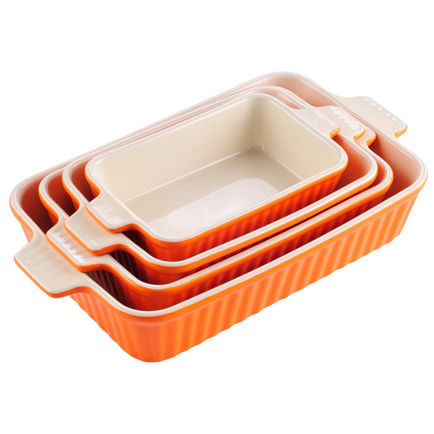 MALACASA Ceramic Baking Dish Set Oven Safe Casserole