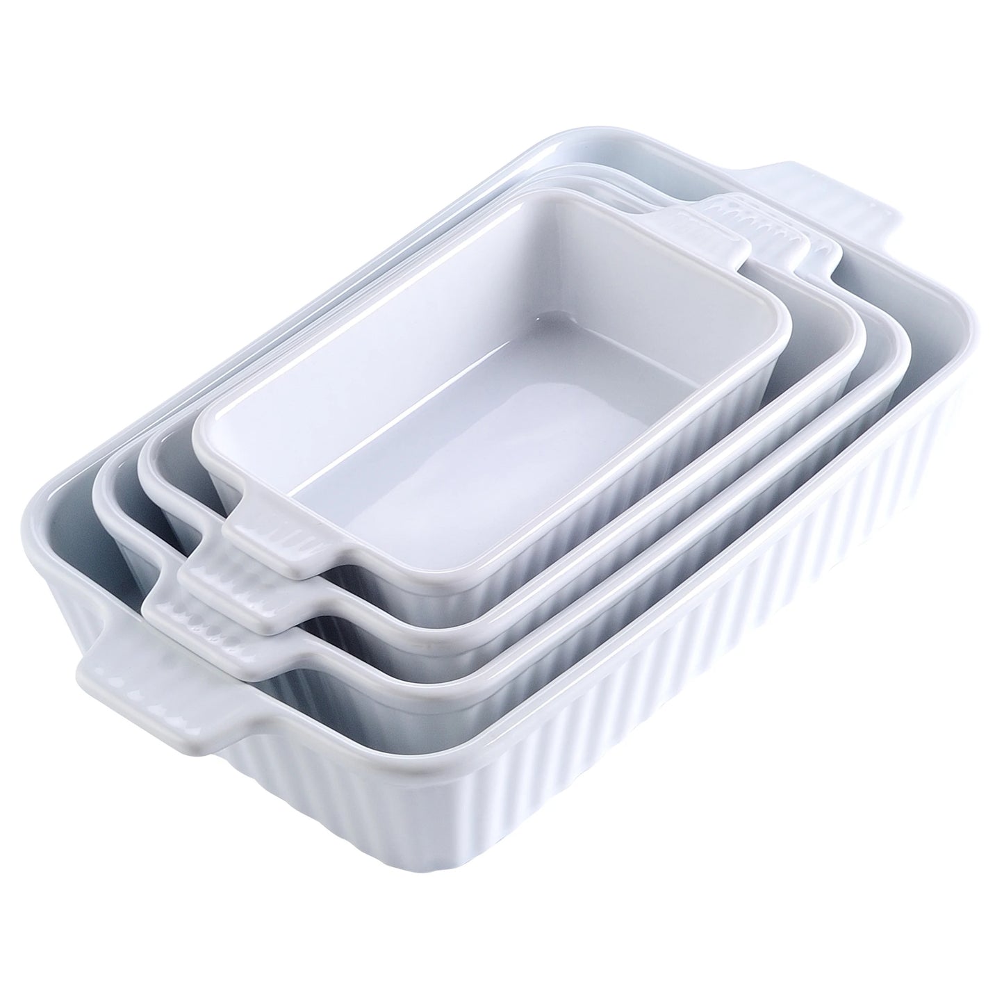 MALACASA Ceramic Baking Dish Set Oven Safe Casserole