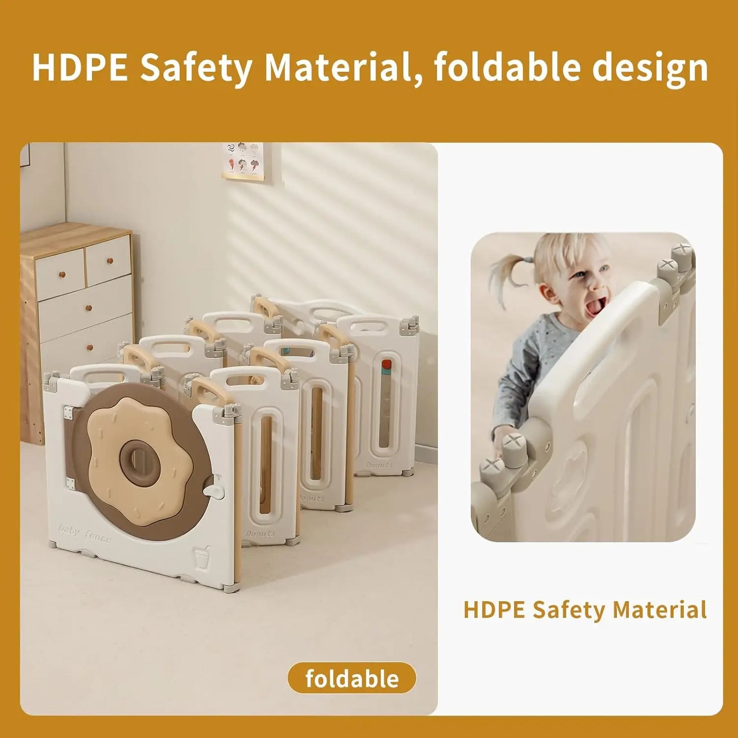 SHXIH Foldable Playpen for Babies and Toddlers