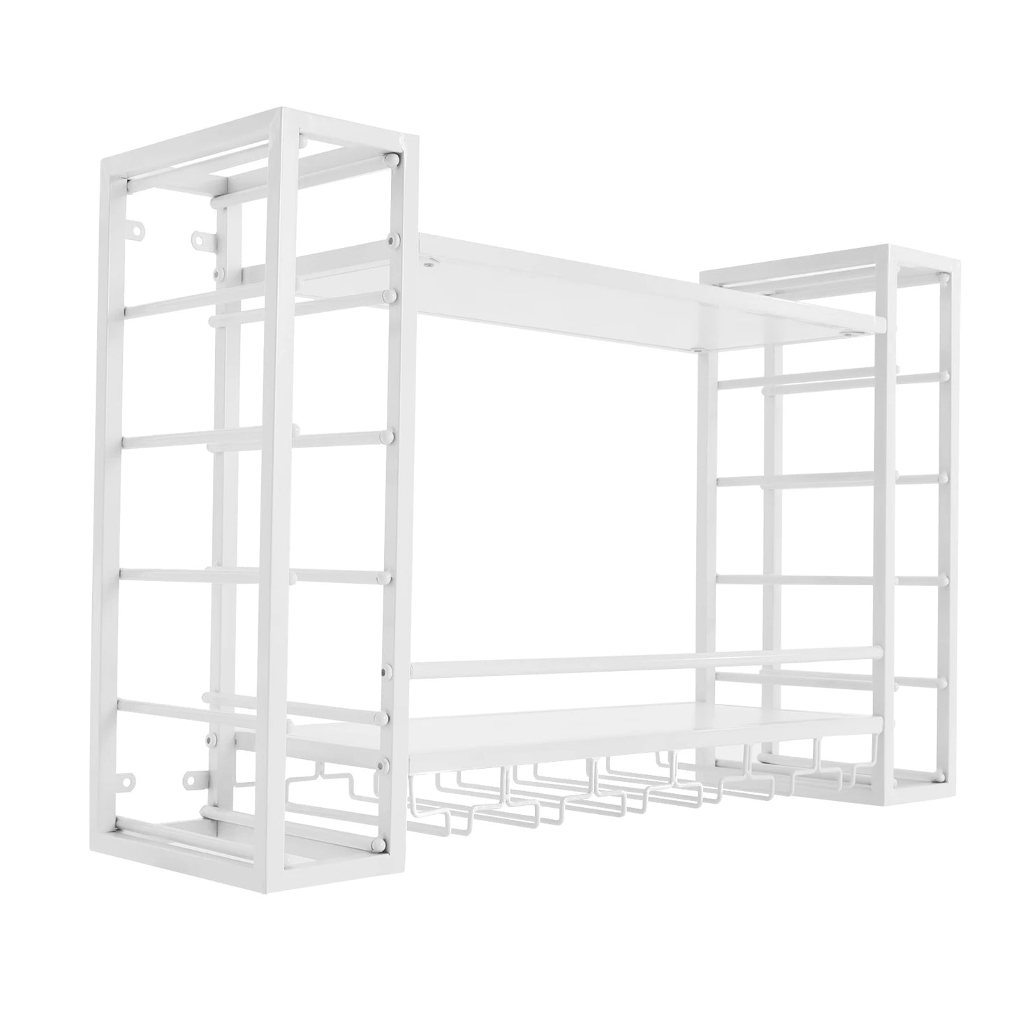 White/Black/Gold Wall Mounted Wine Rack Wine Storage Display Shelf Hanging Wall Bar Shelf