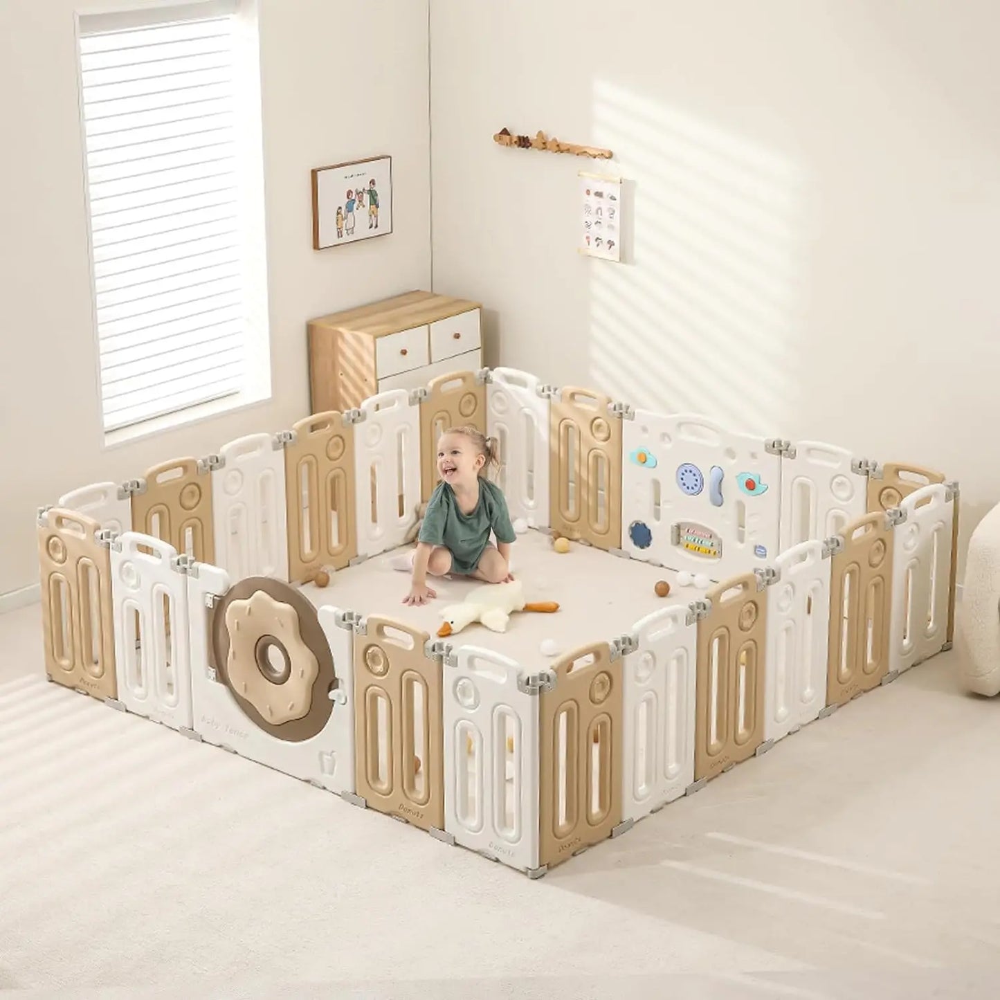 SHXIH Foldable Playpen for Babies and Toddlers