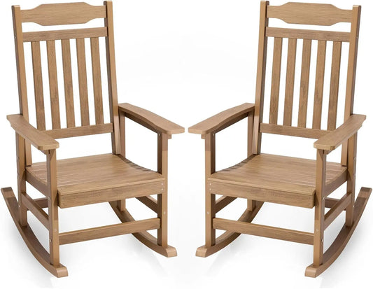 XMSJH Outdoor Poly Rocking Chair Porch Furniture Set