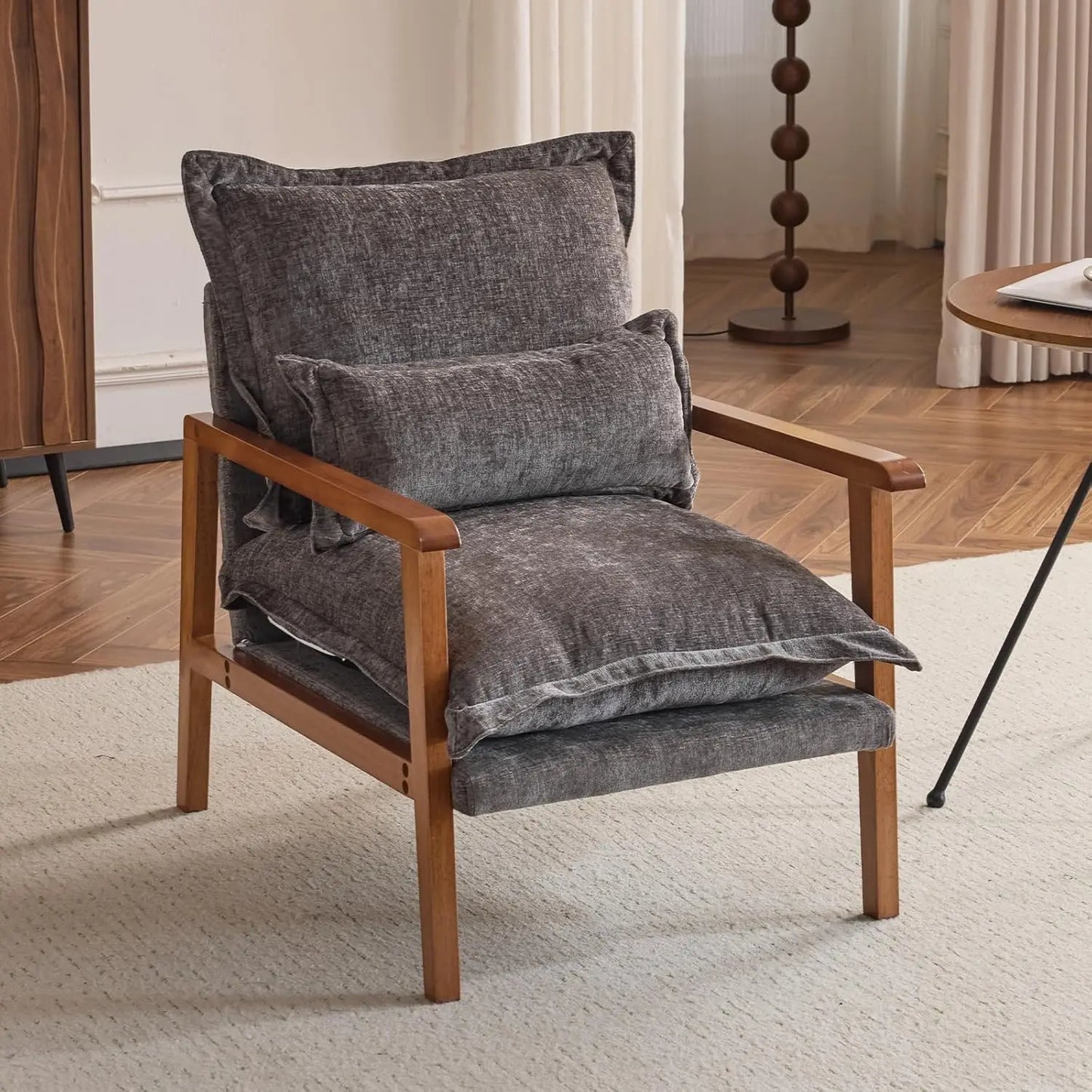 HUANZHUANG Mid Century Modern Cloud Accent Armchair