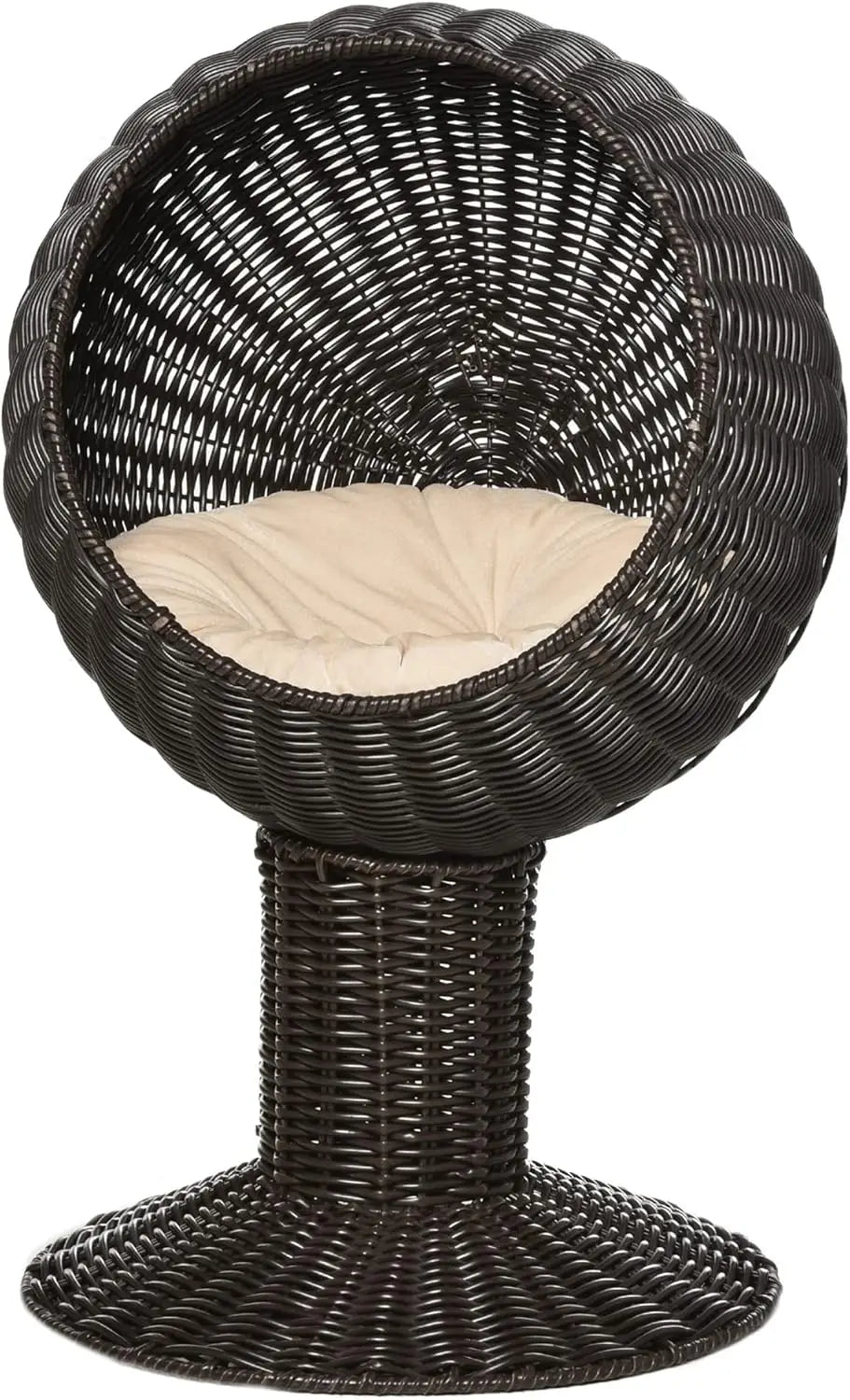 HUANZHUANG Elevated Cat Bed With Rotatable Egg Chair Pod