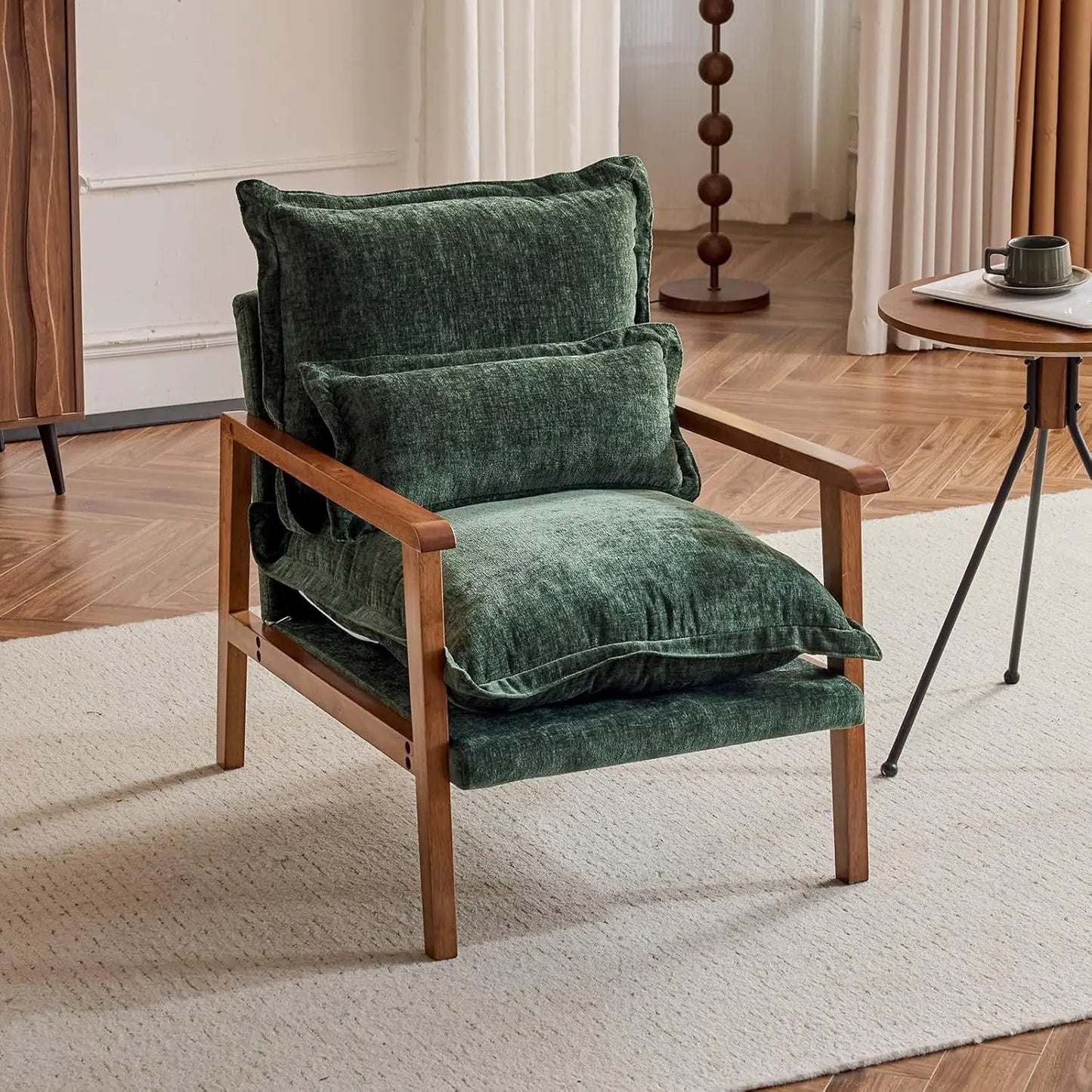 HUANZHUANG Mid Century Modern Cloud Accent Armchair