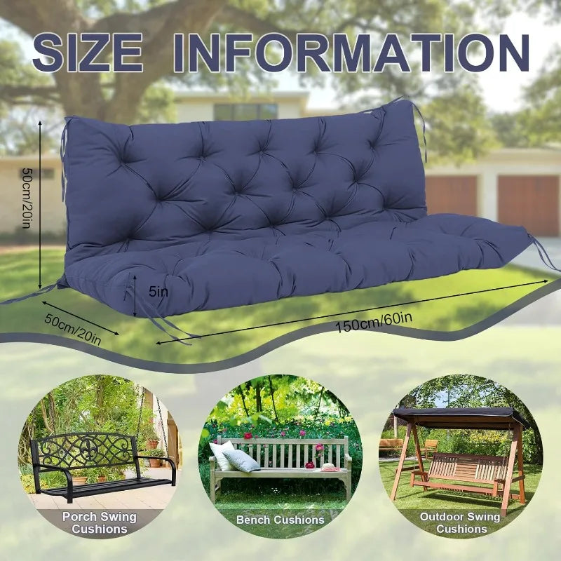 Hign Concerned Outdoor Waterproof Porch Swing Cushion Set