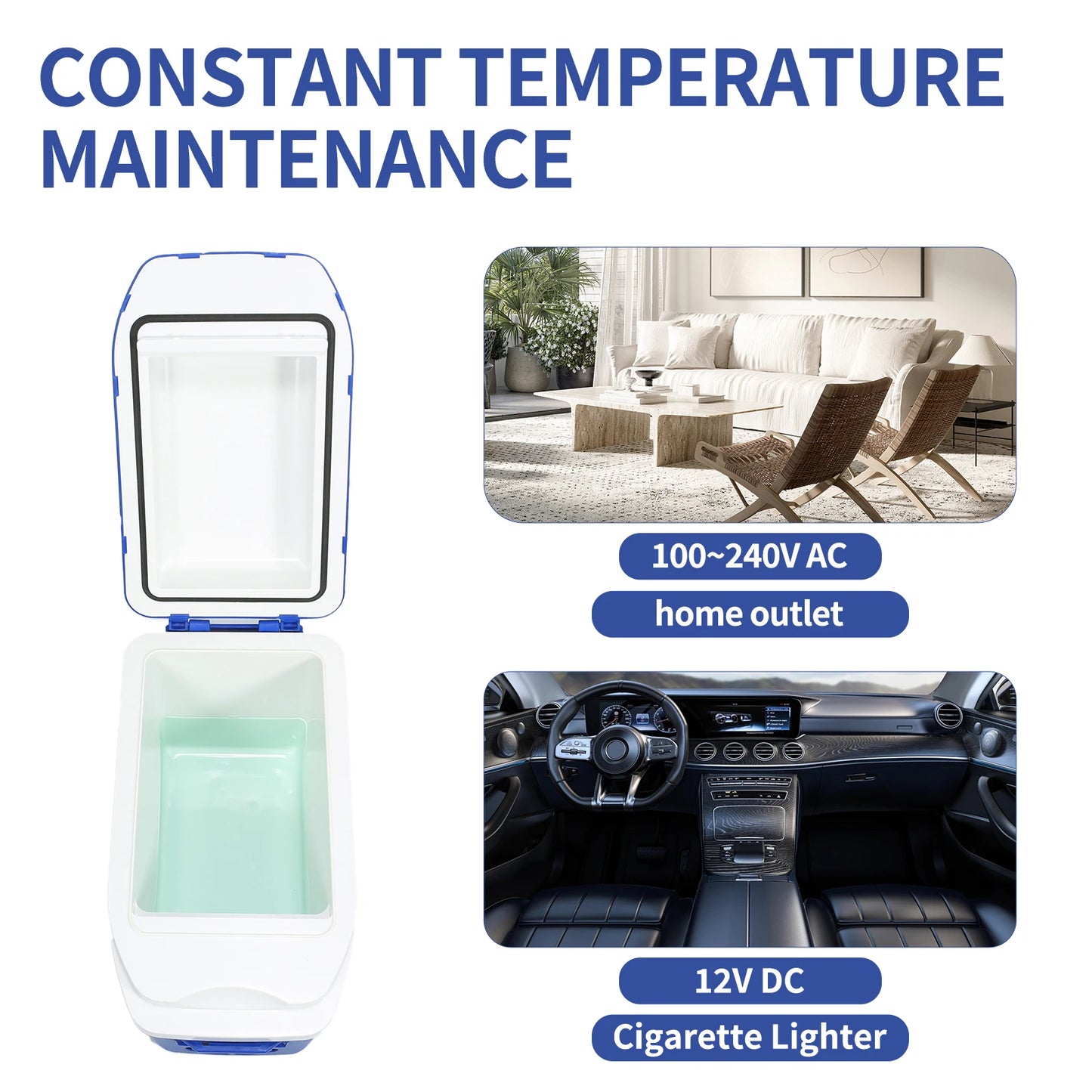IceBlue Portable Mini Fridge Dual Use Home Car Cooler