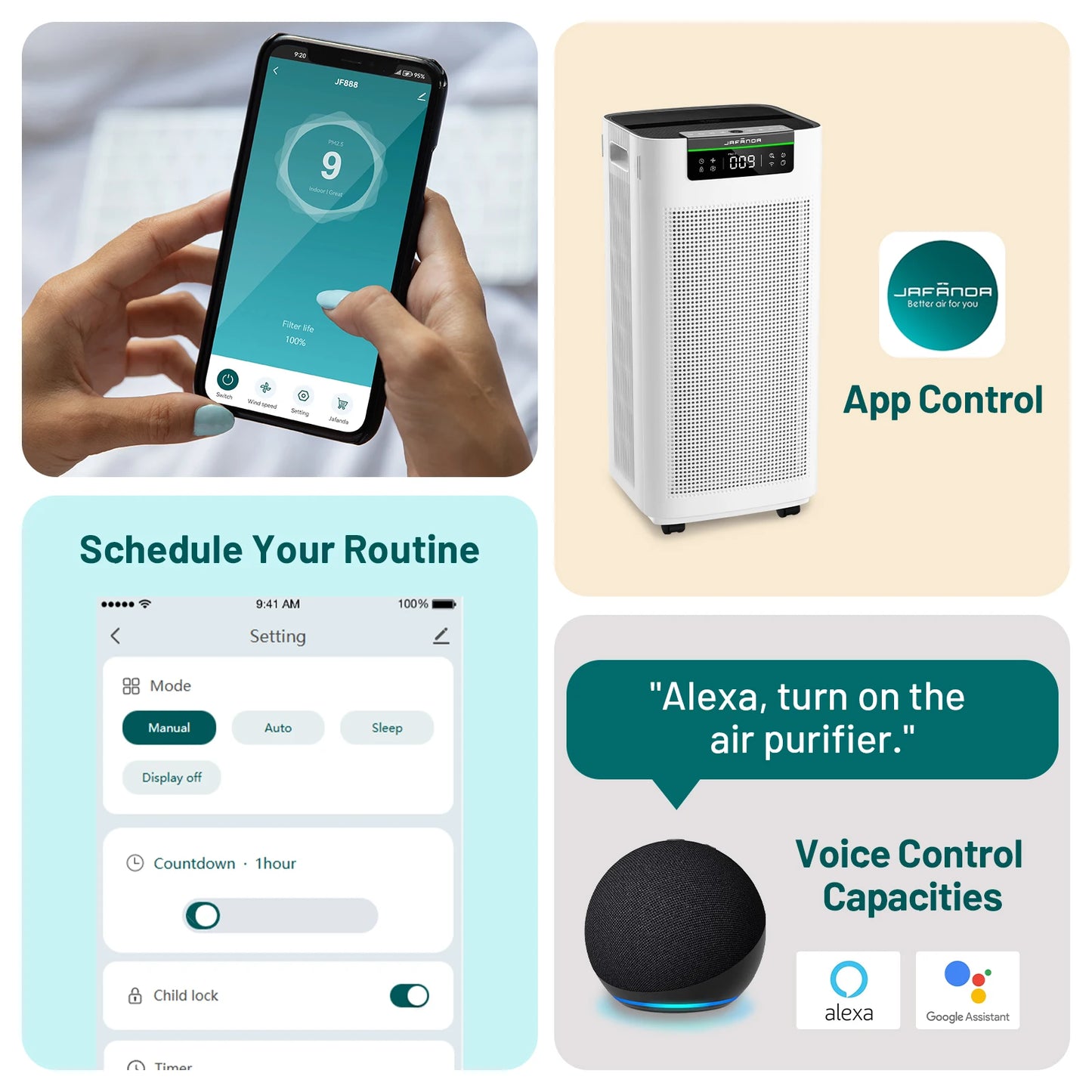 Jafanda Smart HEPA Air Purifier With Activated Carbon