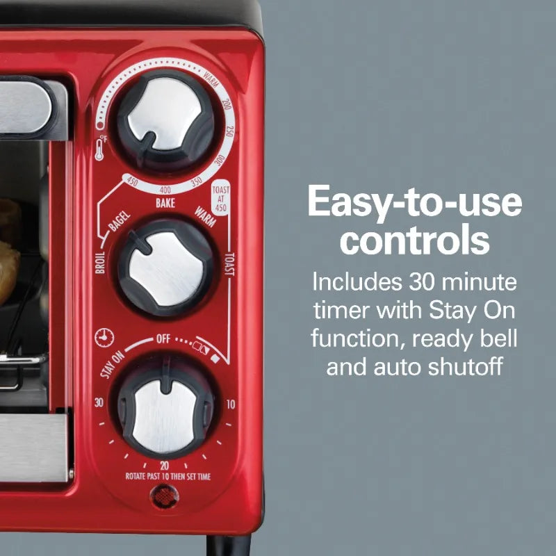 Hamilton Beach 4 Slice Toaster Oven with 5 Versatile Cooking Modes