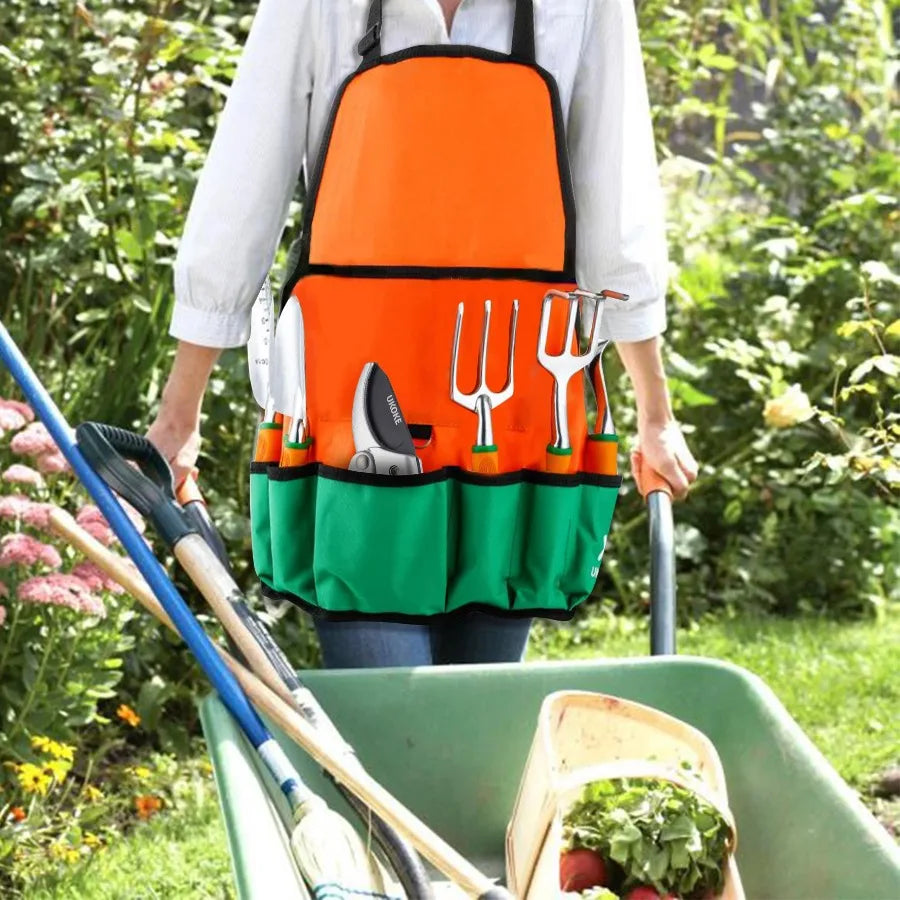 Hign Concerned Aluminum Garden Tool Set Apron With Pocket