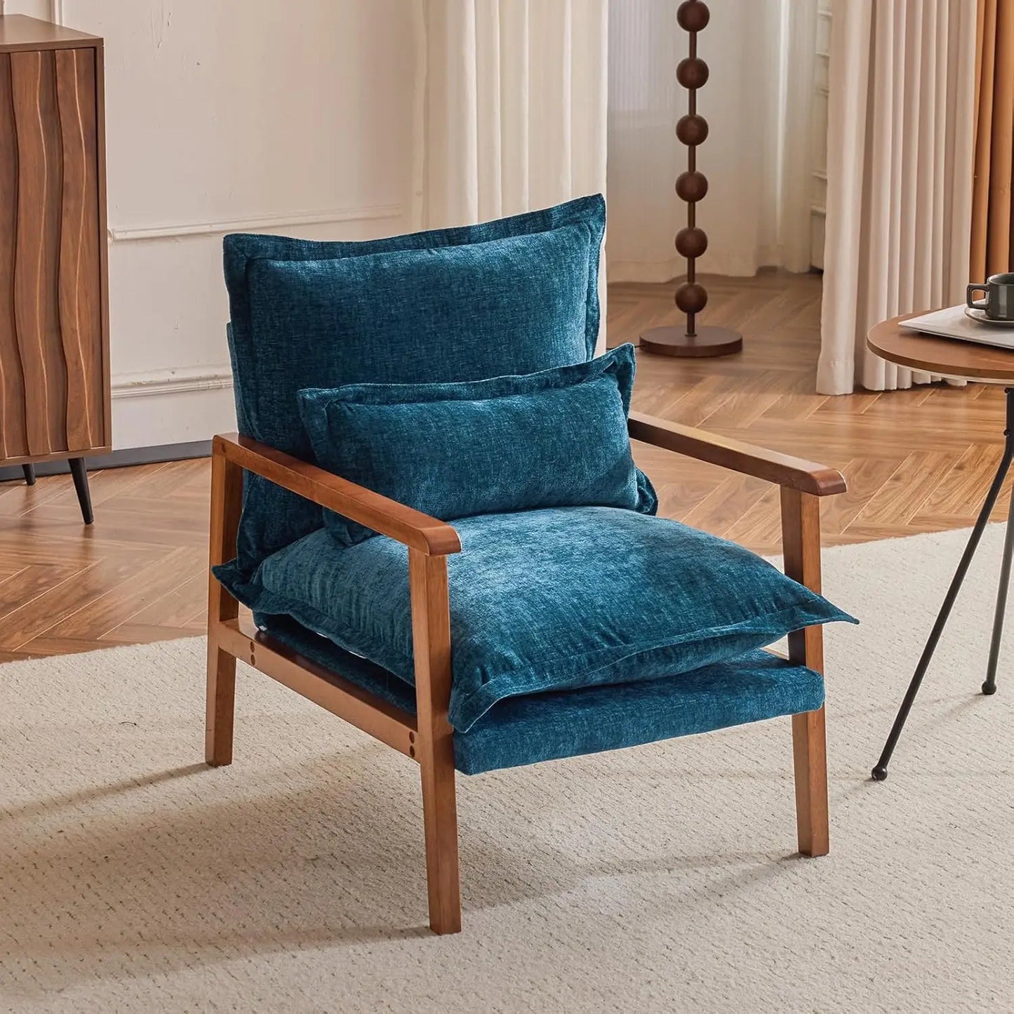 HUANZHUANG Mid Century Modern Cloud Accent Armchair
