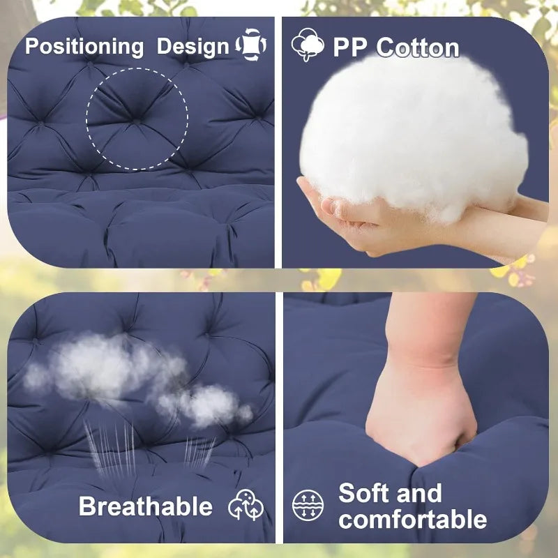 Hign Concerned Outdoor Waterproof Porch Swing Cushion Set