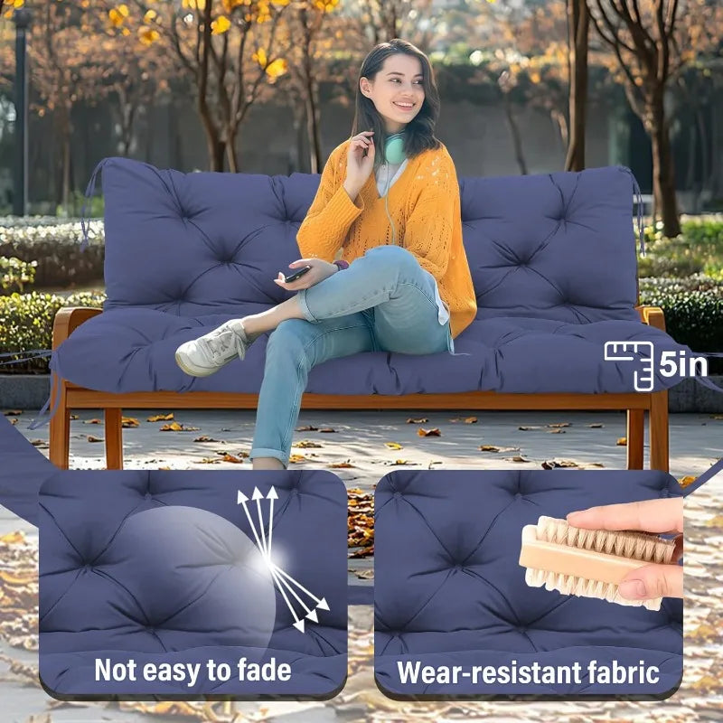 Hign Concerned Outdoor Waterproof Porch Swing Cushion Set