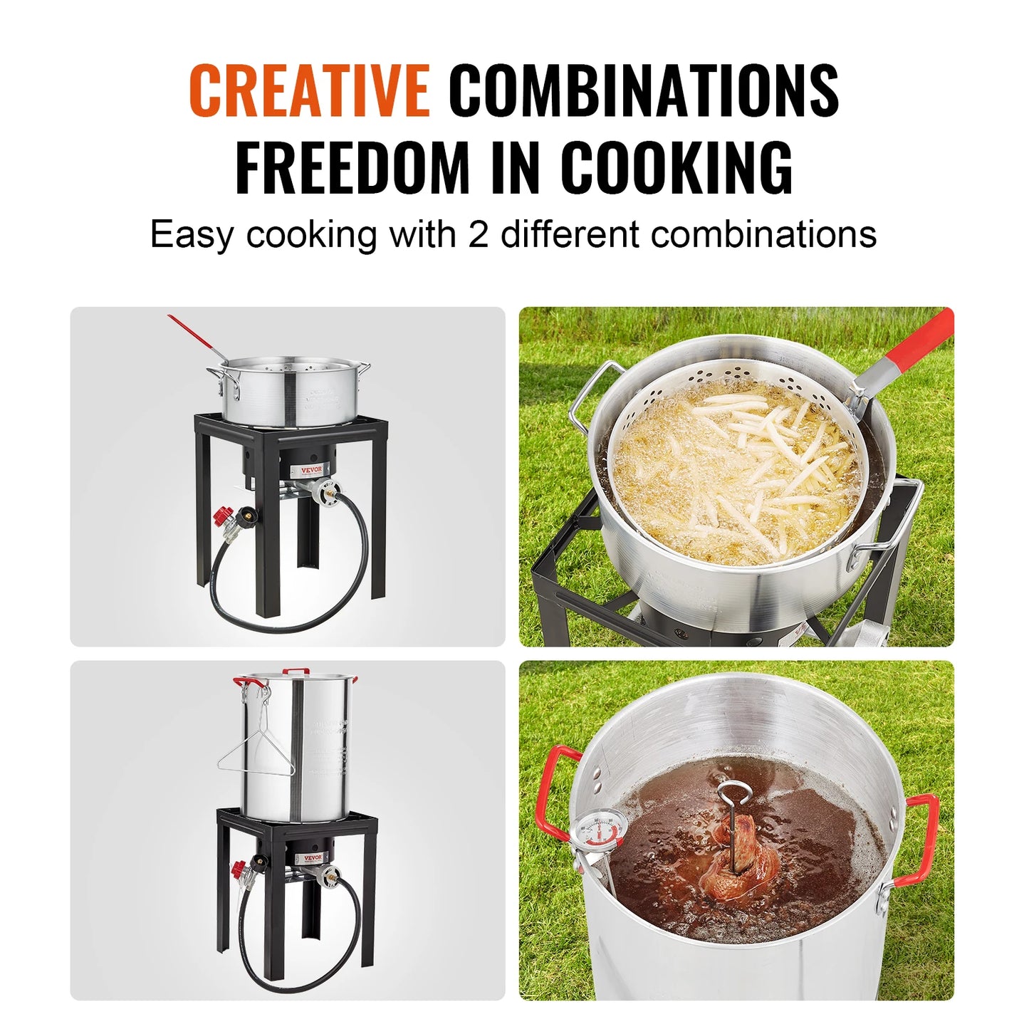 SucceBuy Propane Turkey Fryer Burner Complete Kit Outdoor