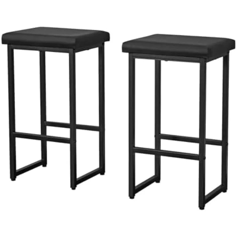 3 Piece Dining Table Set Kitchen Bar Table with Two Stools and Storage Shelves Wood Counter Height Table Top with Sew Kerf Finish