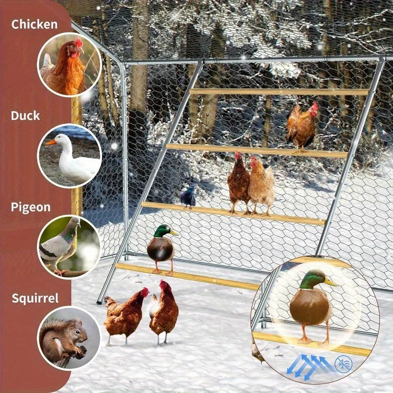 Chicken Coop Roosting Perch Essentials:Perfect for Backyard Poultry, Easy Installation for Chickens (55' L x 40' W)