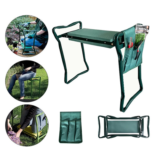 Hign Concerned Folding Garden Kneeler Bench With Tool Bag