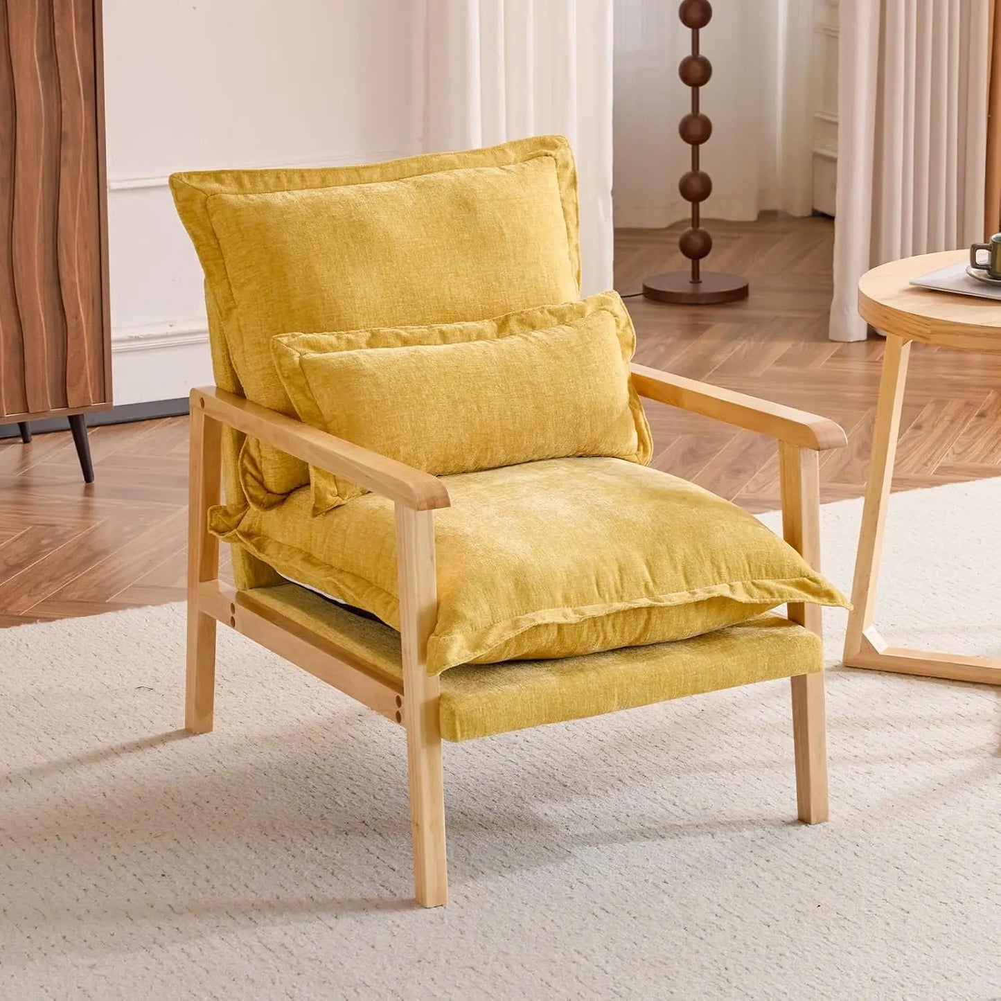 HUANZHUANG Mid Century Modern Cloud Accent Armchair