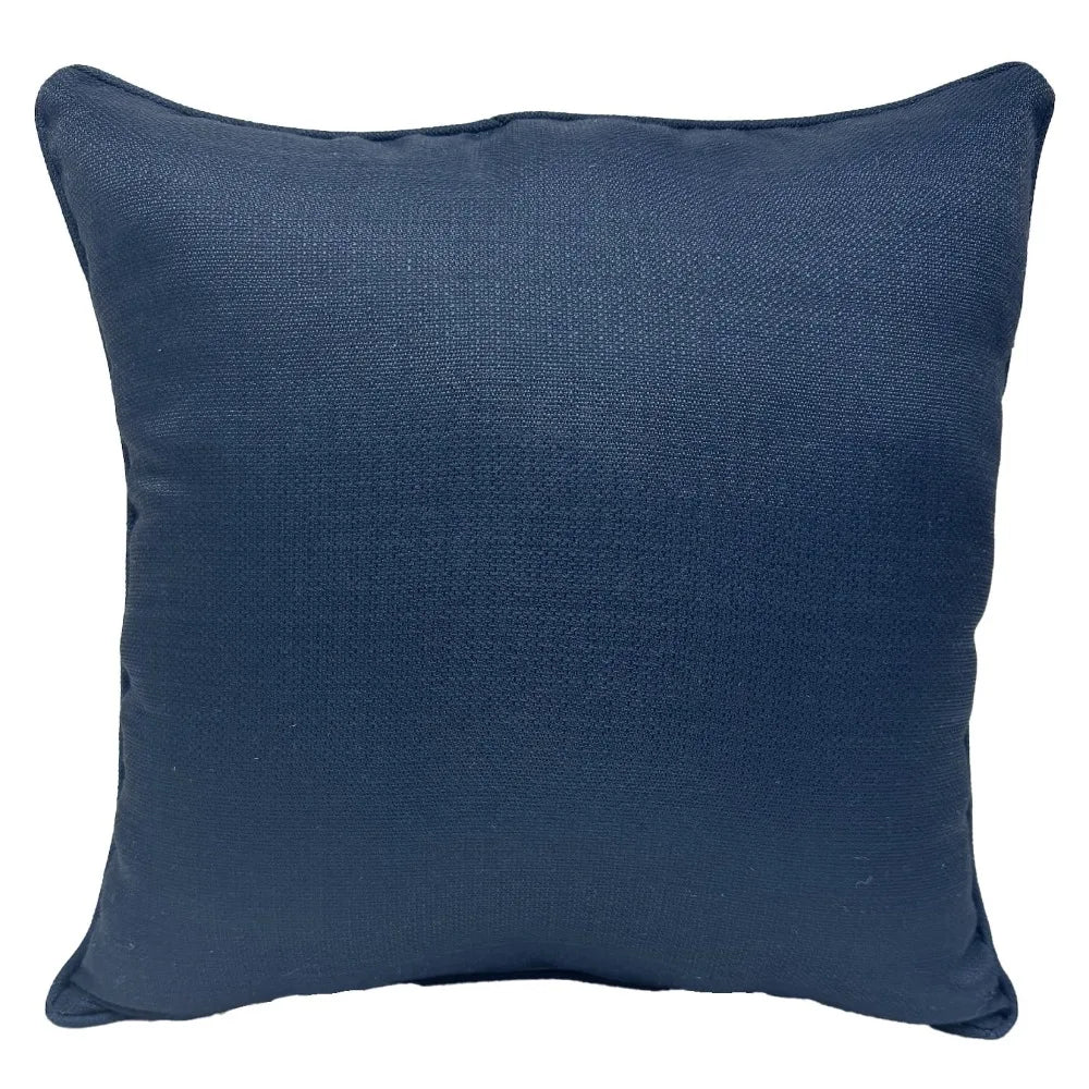 Blue Floral Outdoor Throw Pillow