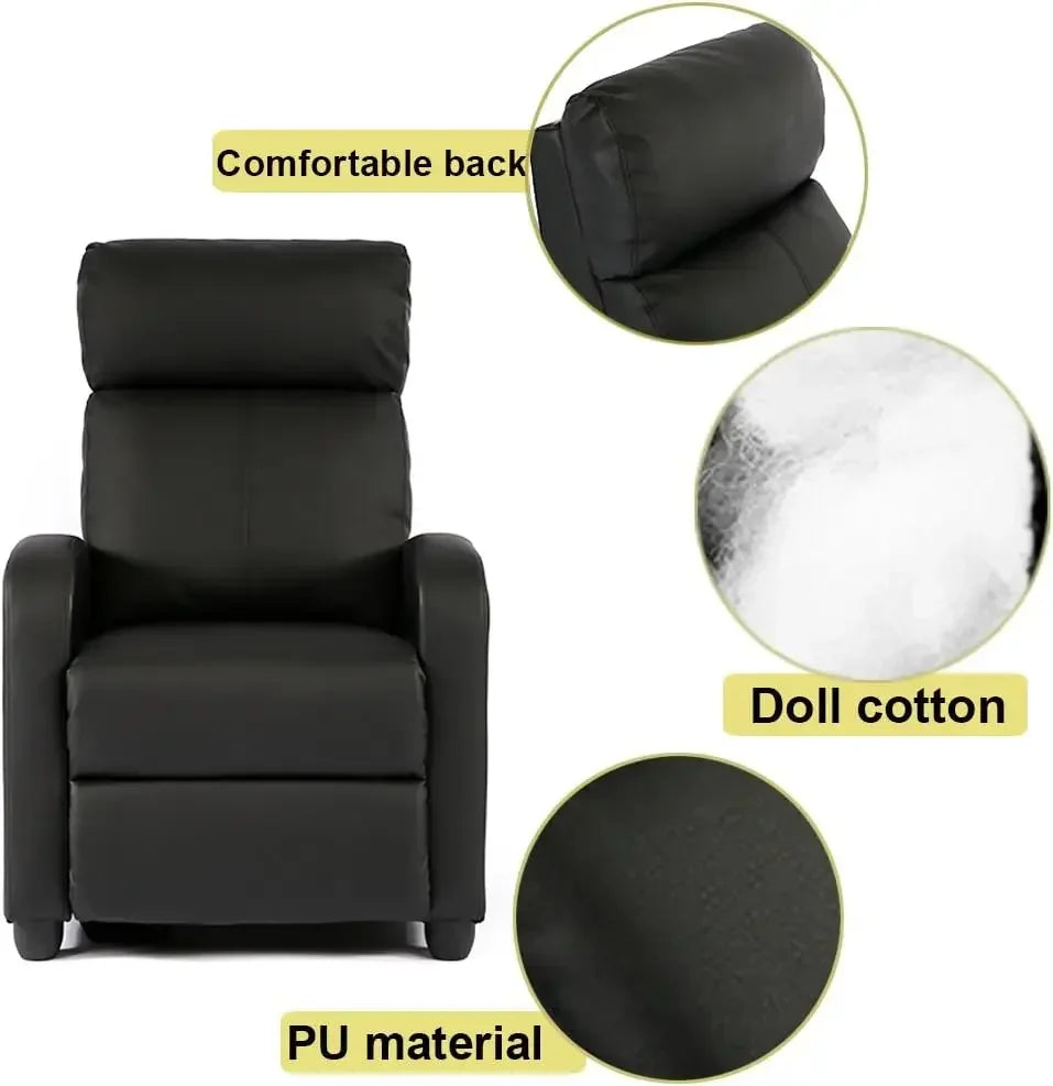 XMSJH Modern Recliner Wingback Accent Chair For Living