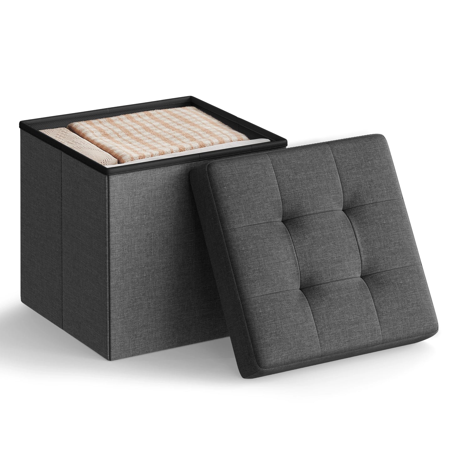 Songmics Mazie Collection Folding Storage Ottoman Bench