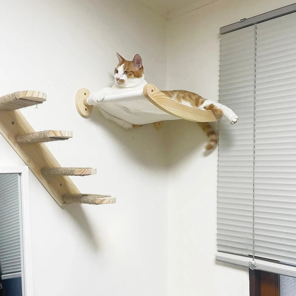 PETRAVELCN Cat Hammock Stairway Wall Mounted Climbing Shelf