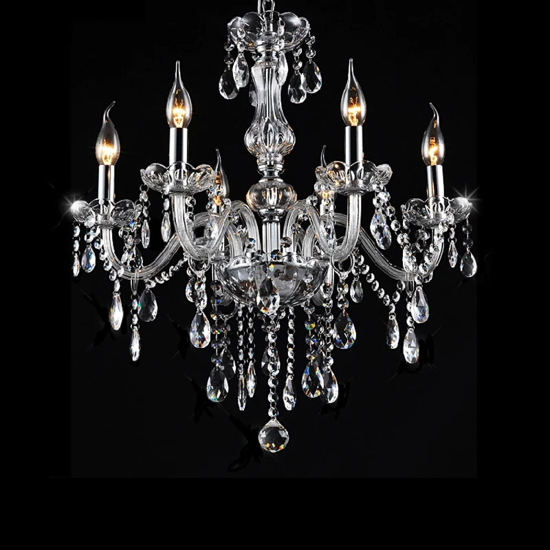 Crystal Tassels 6 Light Chandelier For Living Room