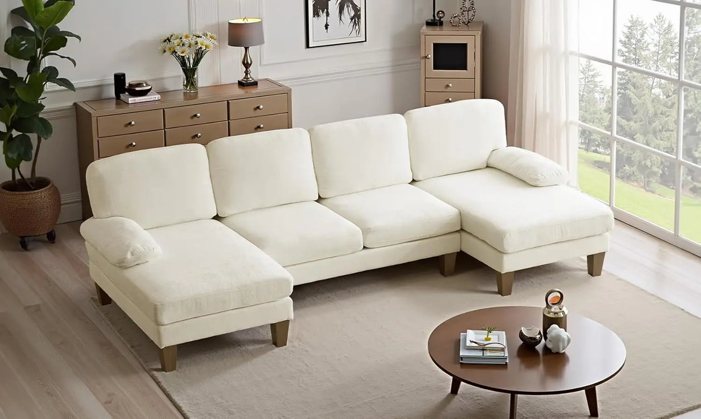 XMSJ Modern U Shaped Sectional Sofa With Double Chaise