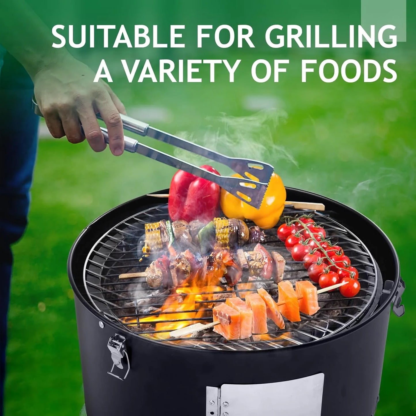 Hign Concerned Vertical Steel Charcoal Smoker Grill Cooker