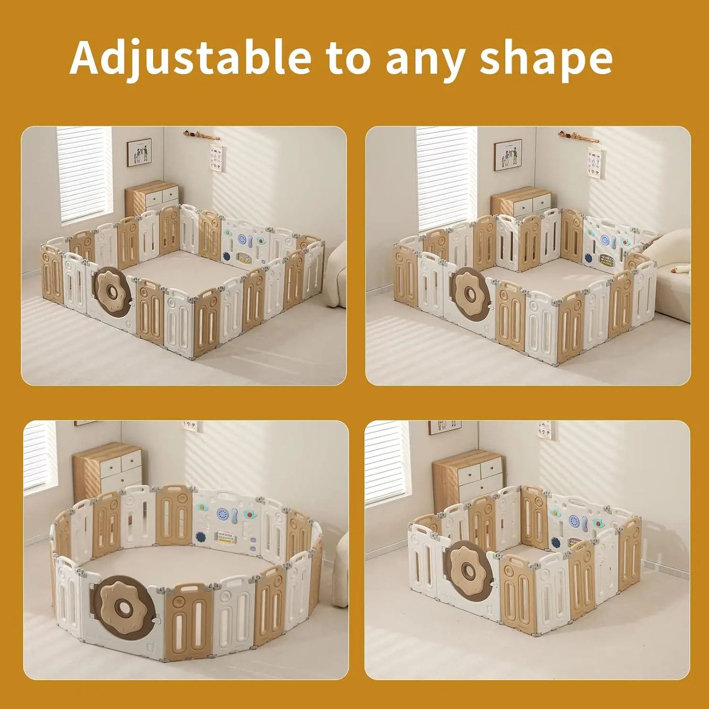 SHXIH Foldable Playpen for Babies and Toddlers