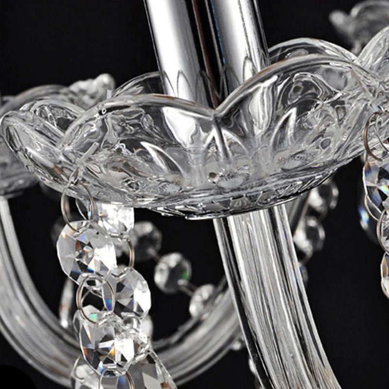 Crystal Tassels 6 Light Chandelier For Living Room