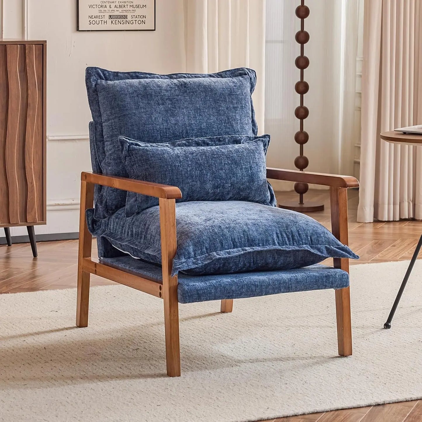 HUANZHUANG Mid Century Modern Cloud Accent Armchair
