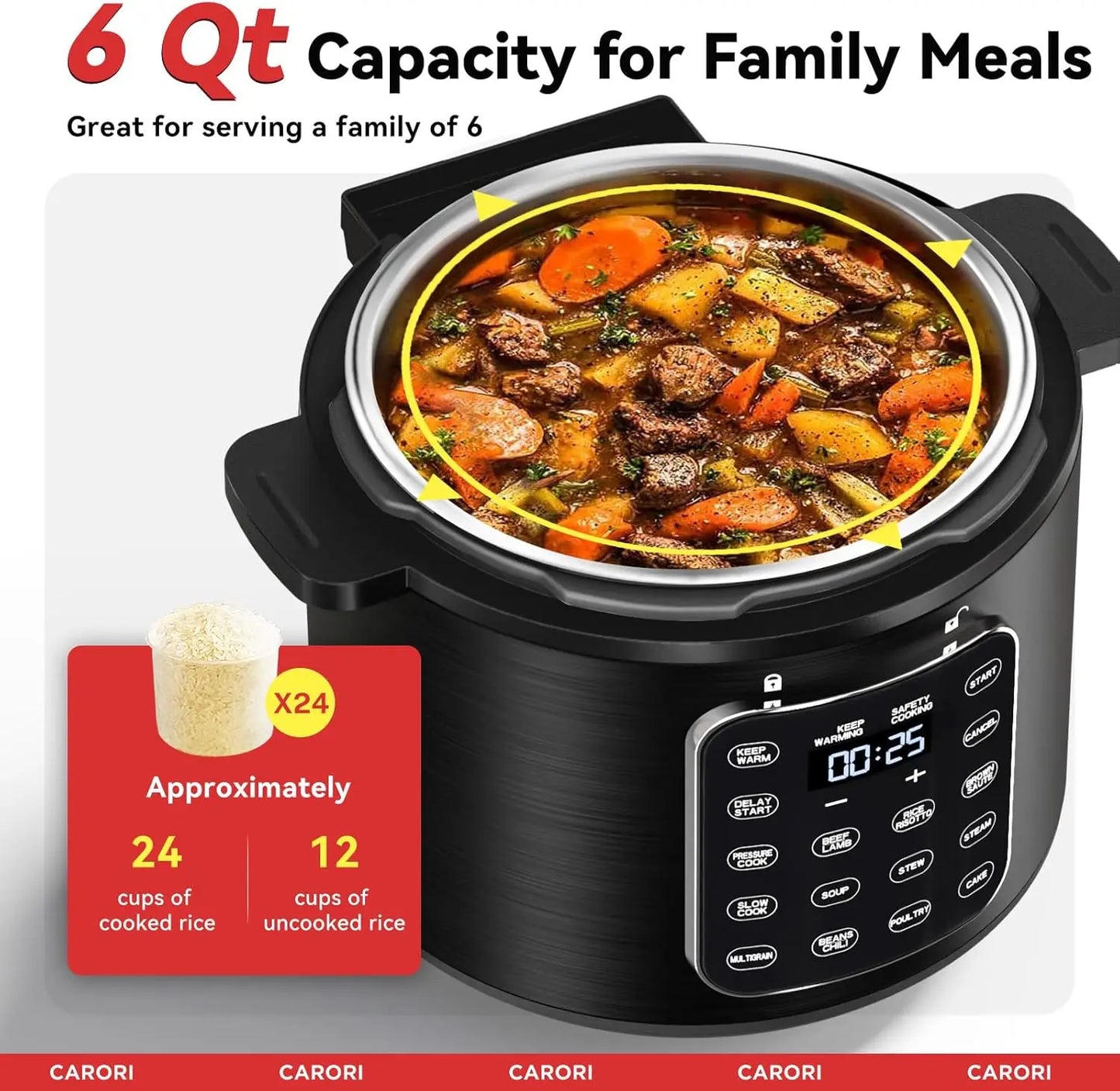 Iosn 9 In 1 Electric Pressure Cooker Programmable Digital