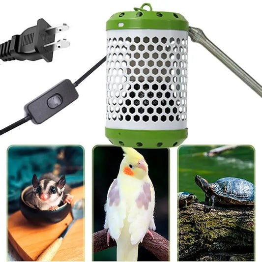 Heat Lamp Protector Cage Anti-Scald Heating Lamp Holder Cage Accessories Bird Supplies Mesh Cage For Parakeets Chickens Parrots