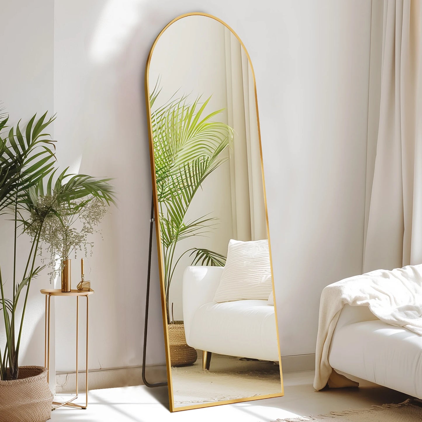 JHK Full Body Wall Mirror Aluminum Alloy Frame For Bathroom