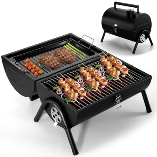 Hign Concerned Portable DoubleSided Tabletop Charcoal Grill