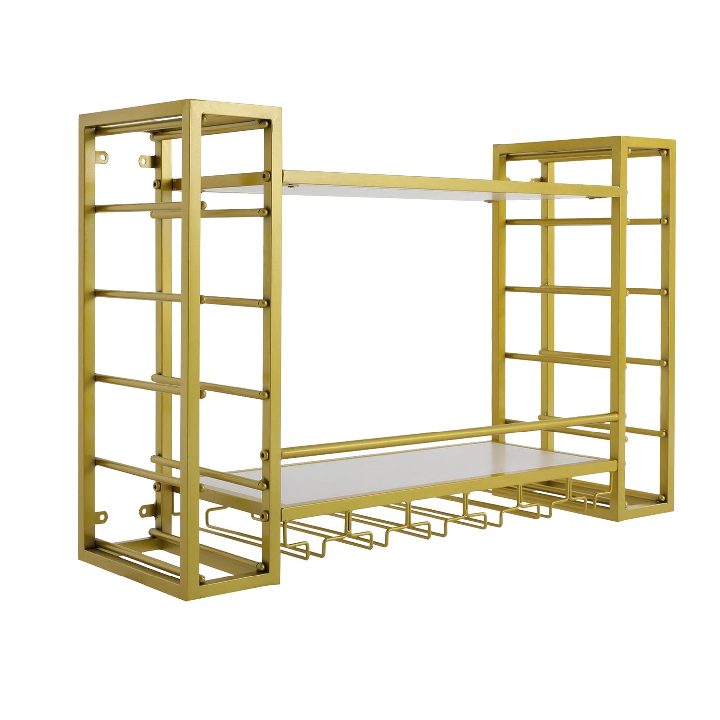 White/Black/Gold Wall Mounted Wine Rack Wine Storage Display Shelf Hanging Wall Bar Shelf