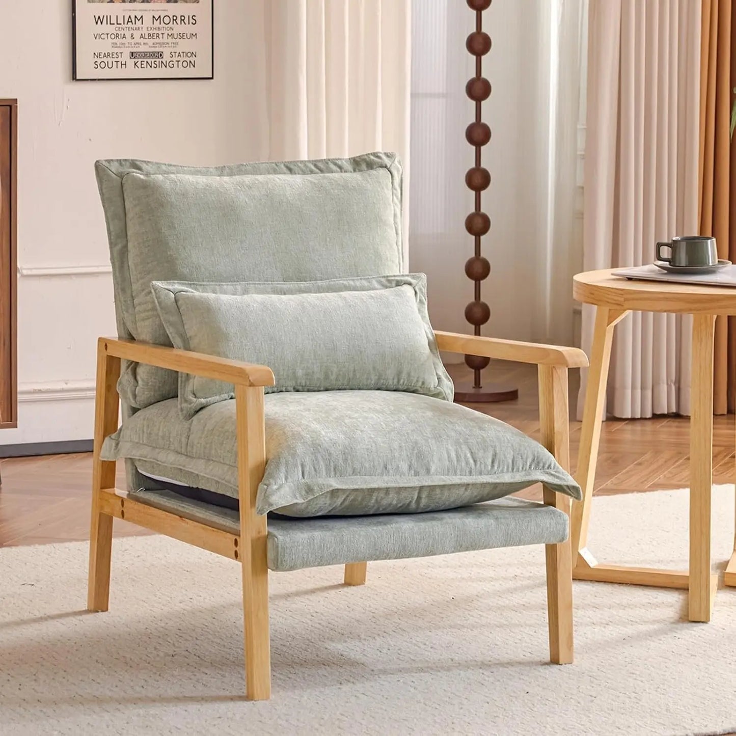 HUANZHUANG Mid Century Modern Cloud Accent Armchair