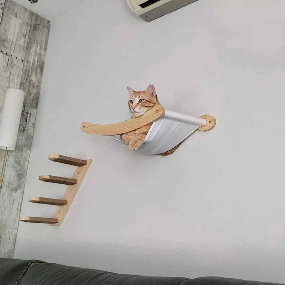 PETRAVELCN Cat Hammock Stairway Wall Mounted Climbing Shelf
