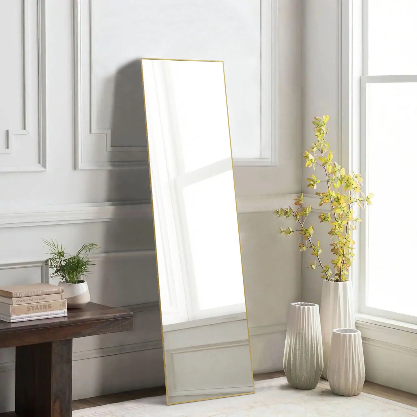 JHK Full Body Wall Mirror Aluminum Alloy Frame For Bathroom