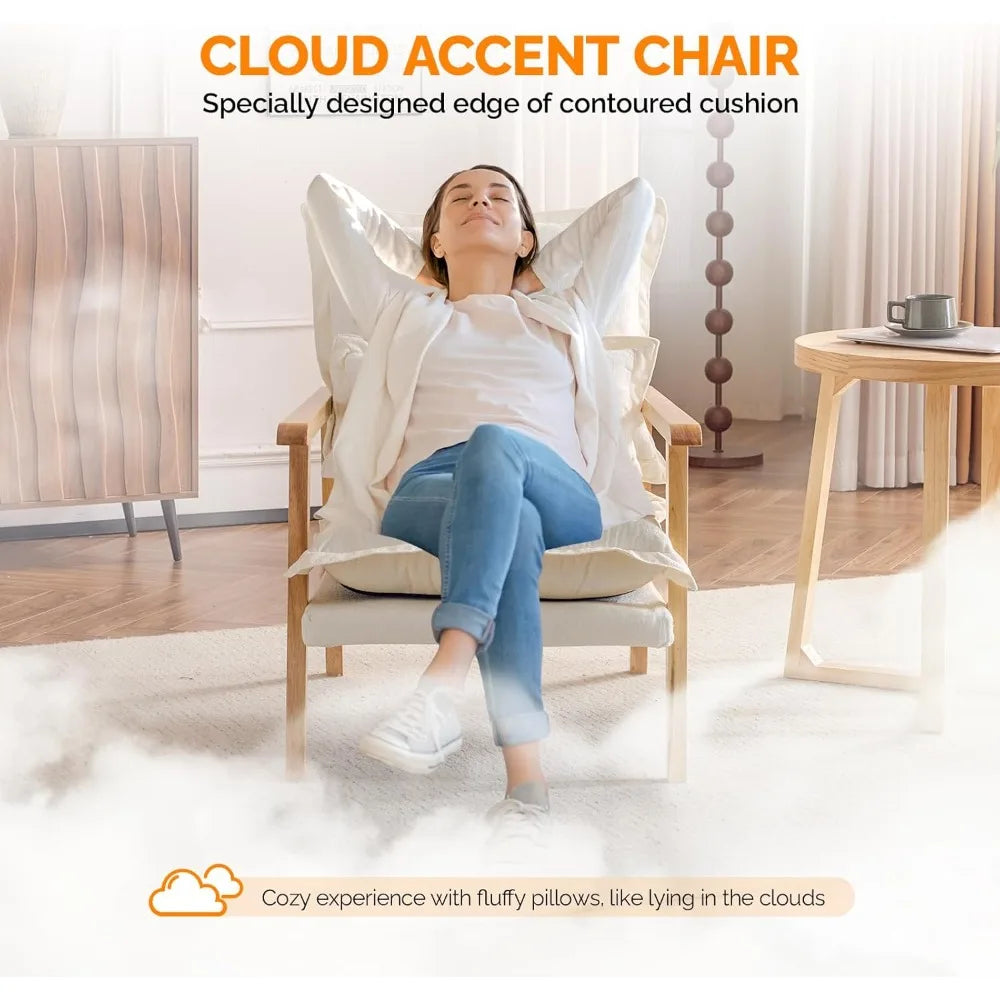HUANZHUANG Mid Century Modern Cloud Accent Armchair