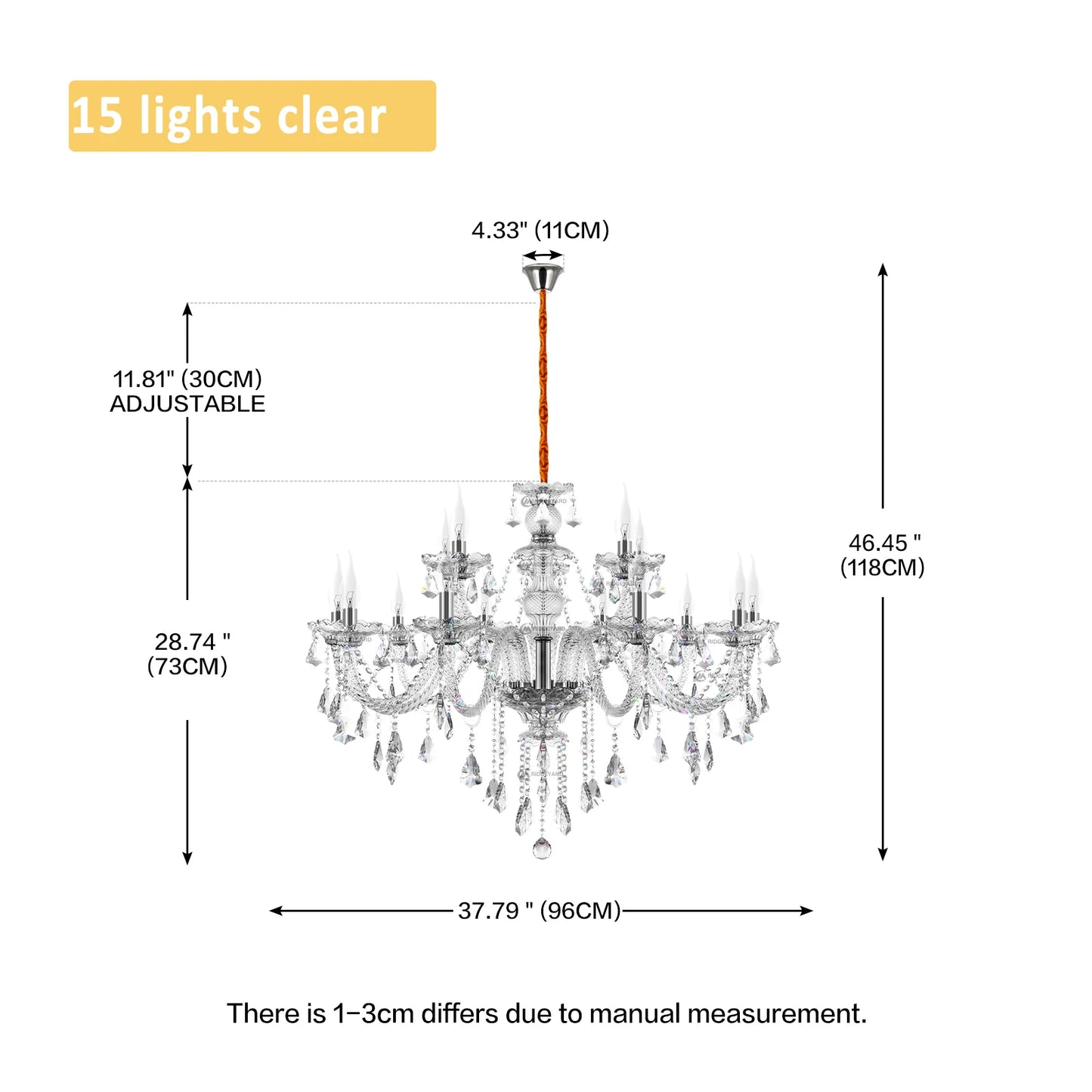 Crystal Tassels 6 Light Chandelier For Living Room