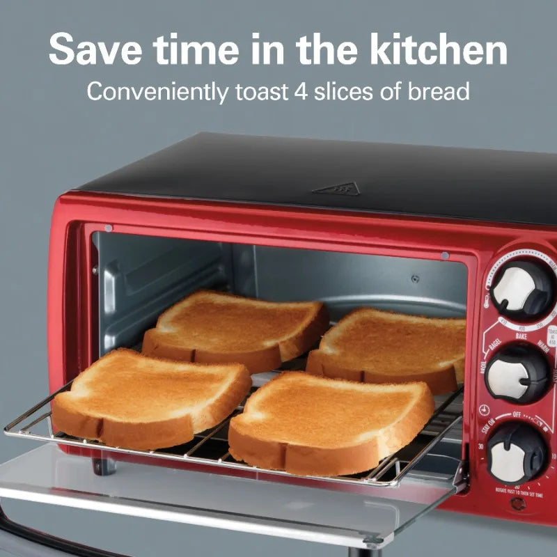 Hamilton Beach 4 Slice Toaster Oven with 5 Versatile Cooking Modes