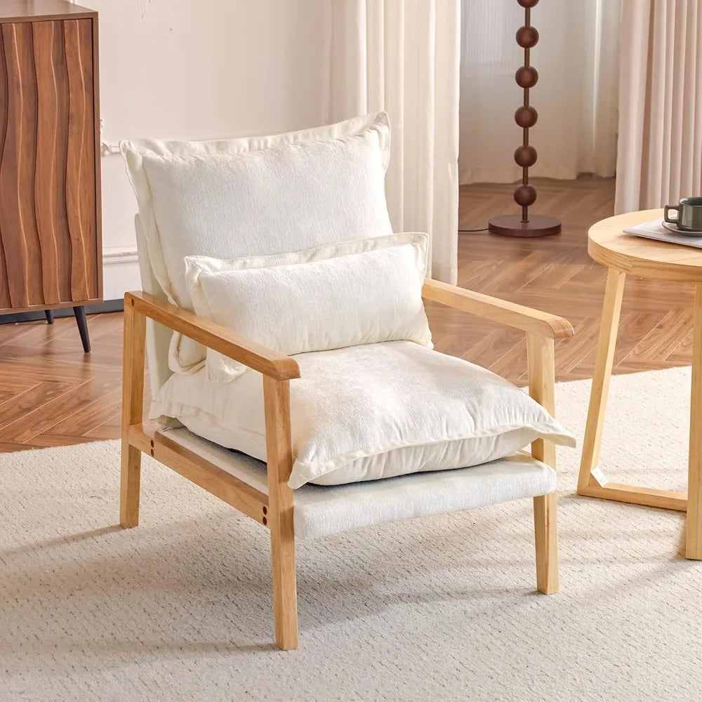 HUANZHUANG Mid Century Modern Cloud Accent Armchair