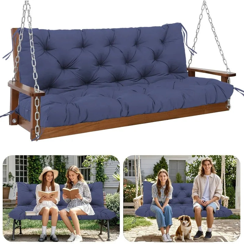 Hign Concerned Outdoor Waterproof Porch Swing Cushion Set