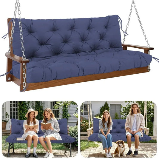 Hign Concerned Outdoor Waterproof Porch Swing Cushion Set